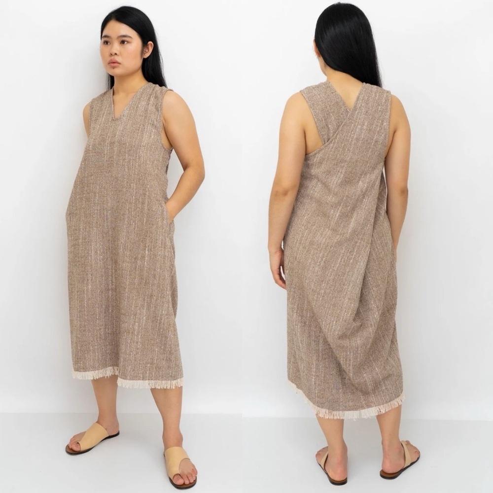 Missing You Already Mya Fringe Hem Midi Dress